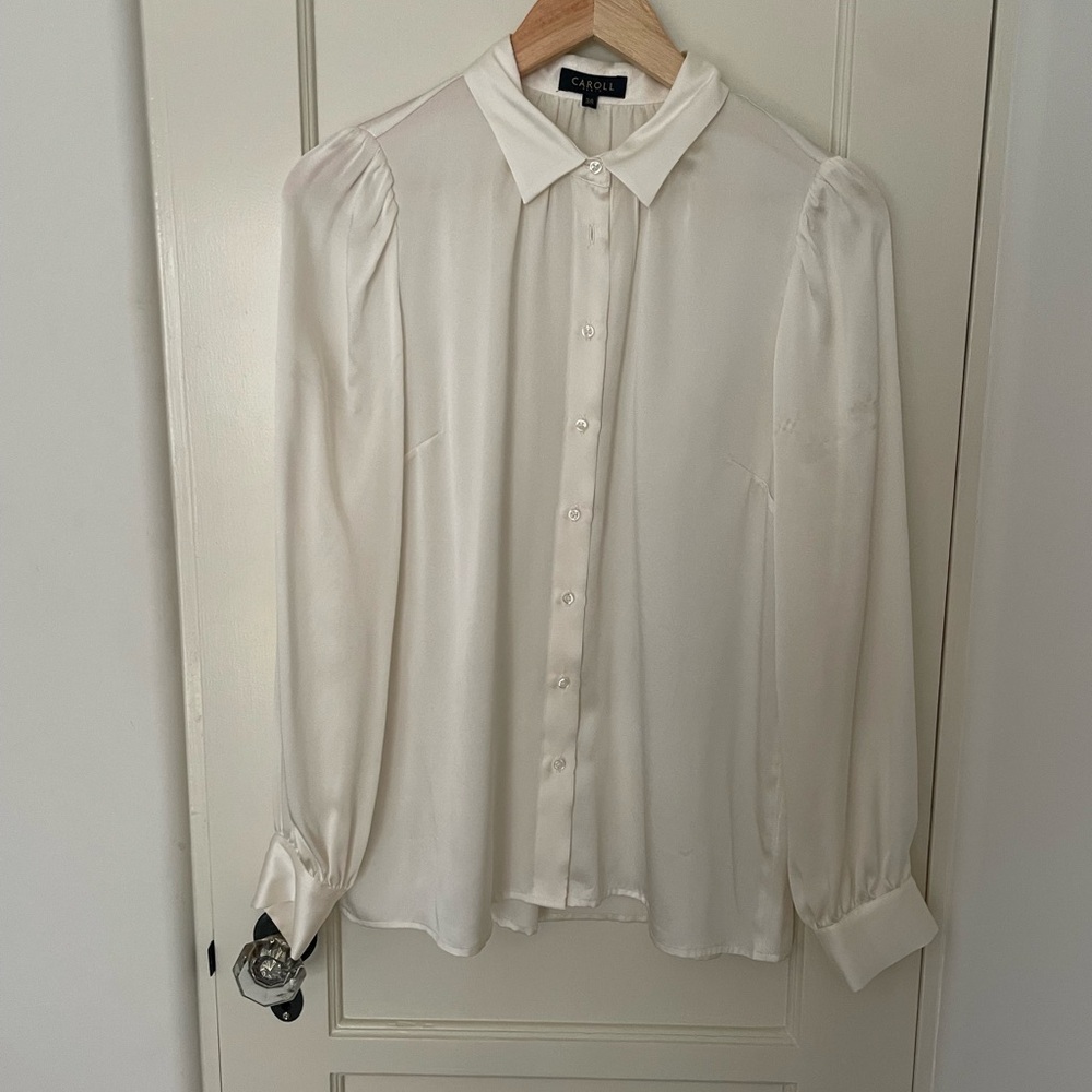 Caroll ivory silk blouse